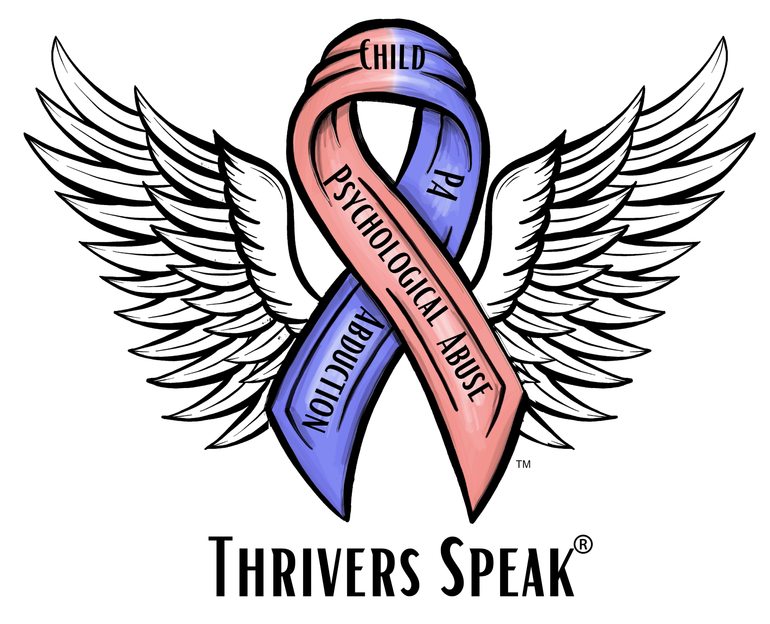 Thrivers Speak registered trademark logo for child psychological abuse and parental alienation awareness